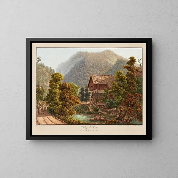 Village de Roche - Peter Birmann — quadro incorniciato alla parete