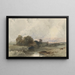 Paesaggio serale con le rovine dell'abbazia di Kirkstall Yorkshire - Peter De Wint — quadro incorniciato alla parete