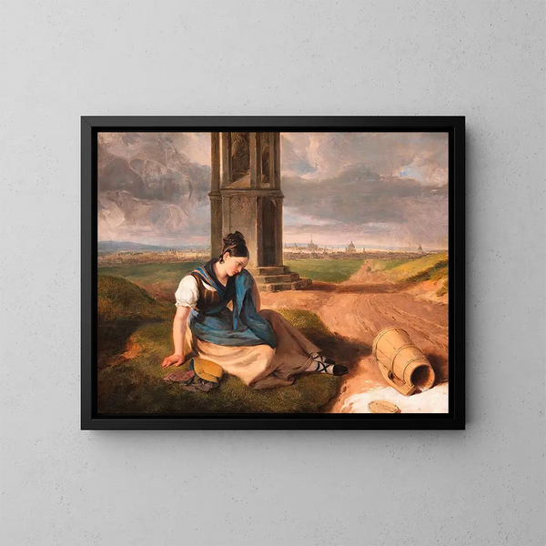 La Laitière - Peter Fendi — quadro incorniciato alla parete