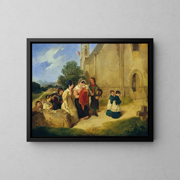Le lever du baptême - Peter Fendi — quadro incorniciato alla parete