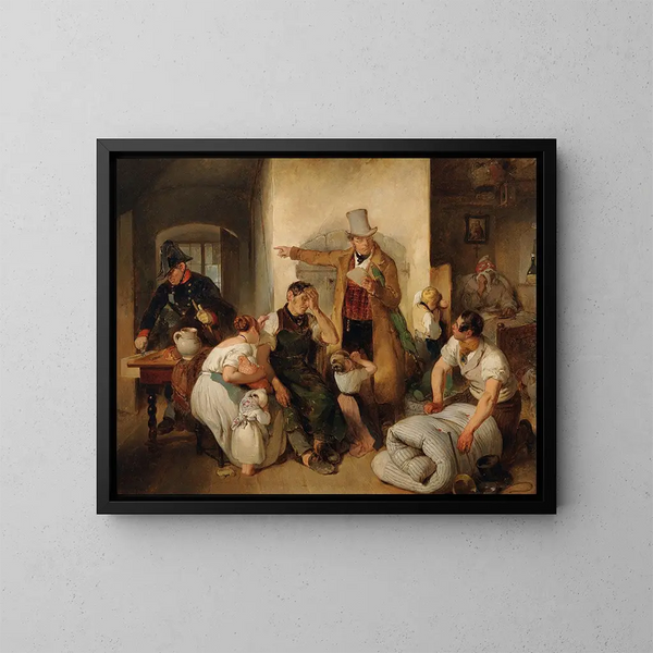 La saisie - Peter Fendi — quadro incorniciato alla parete