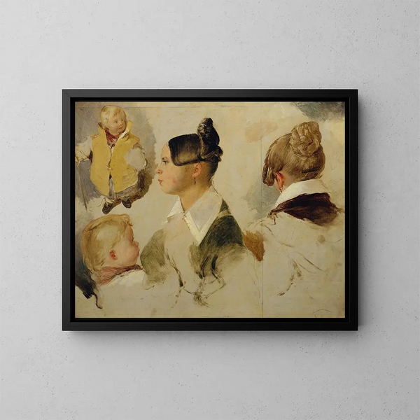 Studi figurativi - Peter Fendi — quadro incorniciato alla parete