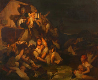 Scène dell'inondazione del Danubio - Peter Fendi — vista dell’opera