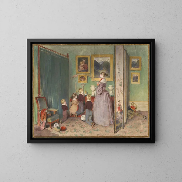 La preghiera serale - Peter Fendi — quadro incorniciato alla parete
