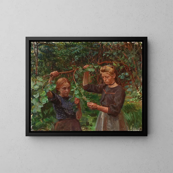 Le bacche sono raccolte - Peter Hansen — quadro incorniciato alla parete