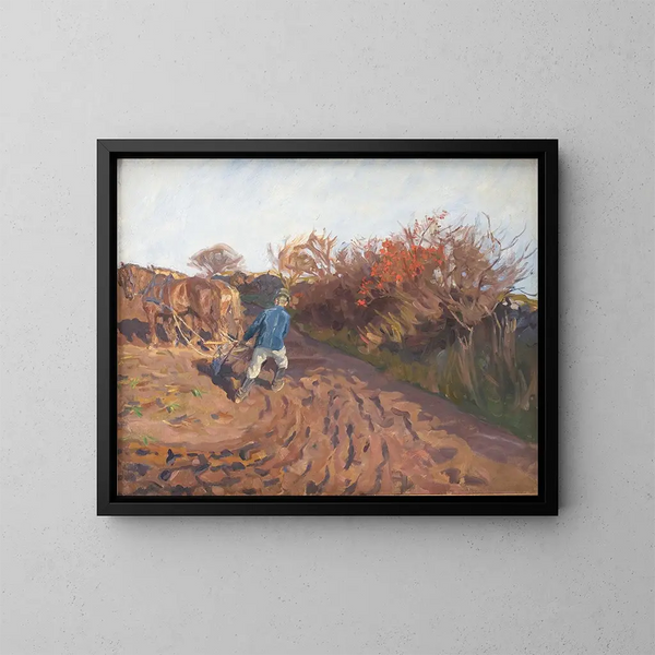 Il contadino si volta - Peter Hansen — quadro incorniciato alla parete