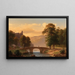 Vista del castello di Are sull'Ahr - Peter Heinrich Happel — quadro incorniciato alla parete