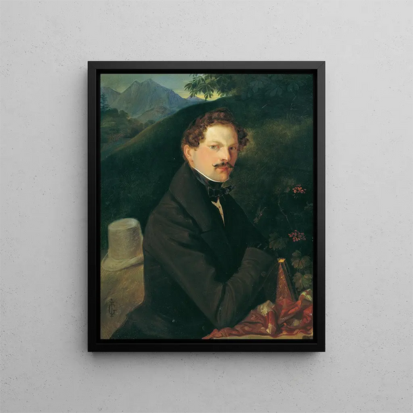 Peter Johann Nepomuk Geiger - Herrenbildnis In Landschaft.webp