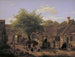 Immagine della vita in una fattoria del Sjælland a mezzogiorno - Peter Julius Larsen — vista dell’opera