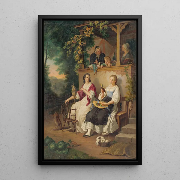 Idylle familiale - Peter Michal Bohúň — quadro incorniciato alla parete