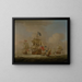 Men of War e un Sloop - Peter Monamy — quadro incorniciato alla parete
