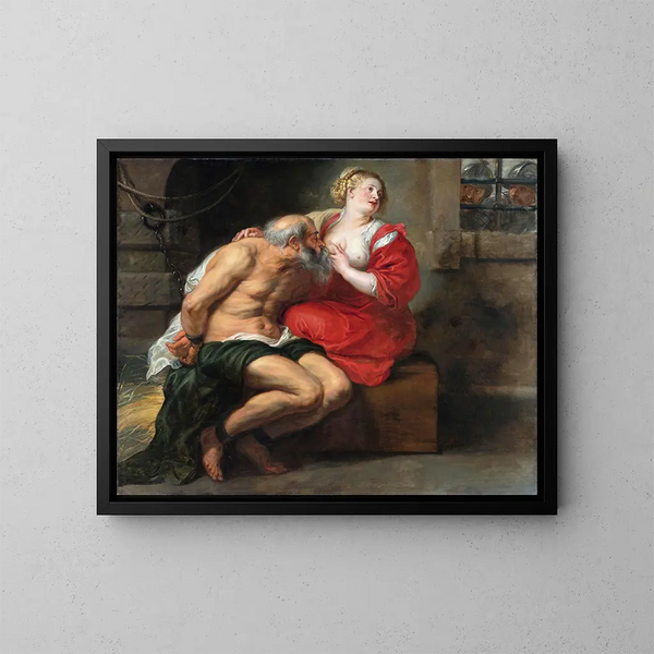 Cimon e Pero, la carità romana - Peter Paul Rubens — quadro incorniciato alla parete