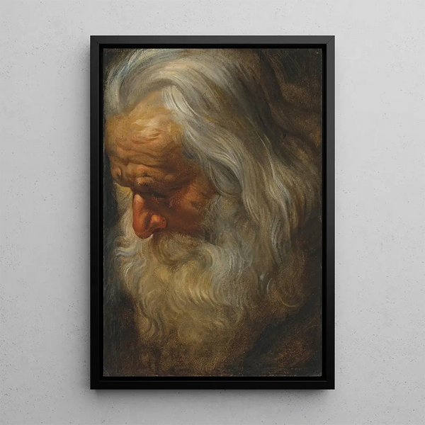 Studio di un vecchio uomo barbuto - Peter Paul Rubens — quadro incorniciato alla parete