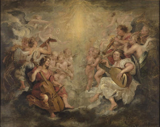 degli angeli che suonano musica - Peter Paul Rubens — vista dell’opera