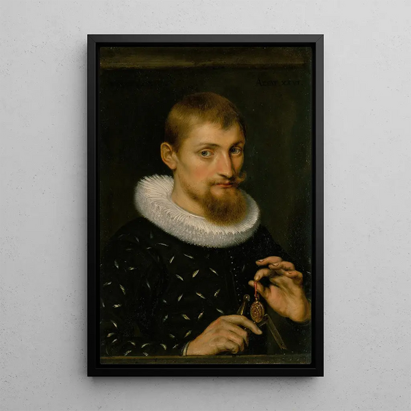 Portrait d'un homme possiblement architetto o geografo - Peter Paul Rubens — quadro incorniciato alla parete