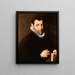 Ritratto di Christoffel Plantin - Peter Paul Rubens — quadro incorniciato alla parete