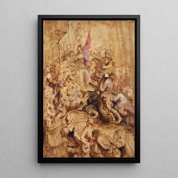 La montée au Calvaire Le portement de croix - Peter Paul Rubens — quadro incorniciato alla parete
