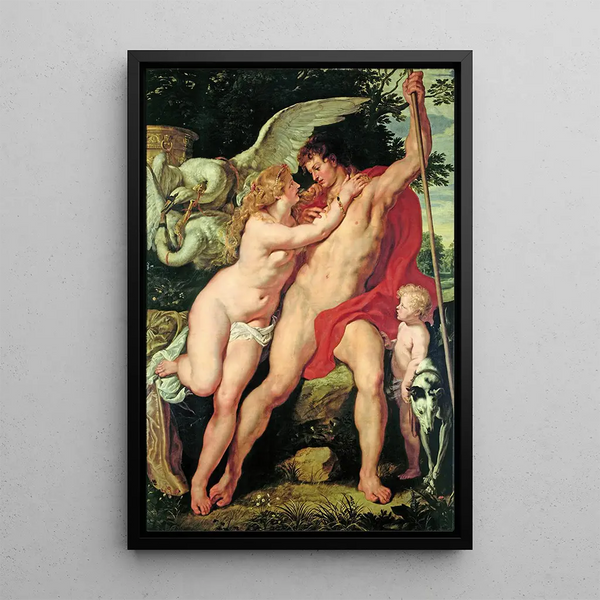 Vénus et Adonis - Peter Paul Rubens — quadro incorniciato alla parete