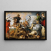 Caccia al lupo e alla volpe - Peter Paul Rubens — quadro incorniciato alla parete