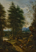 Paesaggio montano con un cavaliere su una strada - Peter von Bemmel — vista dell’opera