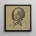 Piccolo bambino con un piccolo cappello bianco - Jakob Becker — presentazione a parete dell’opera