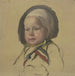 Piccolo bambino con un piccolo cappello bianco - Jakob Becker — ambientato in un interno
