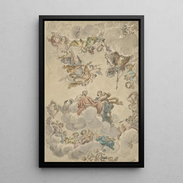 Progetto per un soffitto con il matrimonio di Giove e Giunone - Petrus Norbertus van Reysschoot — quadro incorniciato alla parete