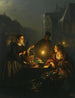 Un venditore di verdure al Groenmarkt de La Haye - Petrus van Schendel — vista dell’opera