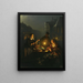 Un venditore di verdure al Groenmarkt de La Haye - Petrus van Schendel — quadro incorniciato alla parete