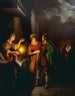 Venditore di pane speziato alla luce delle candele - Petrus van Schendel — vista dell’opera