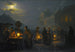 Un marché al tramonto - Petrus van Schendel — vista dell’opera