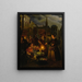 Mercato di verdure al chiaro di luna sulla Grote Markt a L'Aia - Petrus van Schendel — quadro incorniciato alla parete