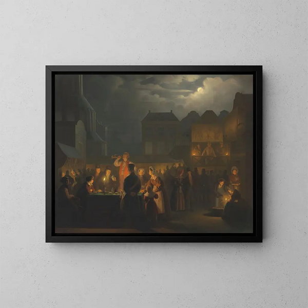 Alla fiera - Petrus van Schendel — quadro incorniciato alla parete