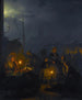 Mercato olandese al chiaro di luna - Petrus van Schendel — vista dell’opera