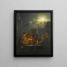 Mercato notturno olandese del mercato del formaggio di Rotterdam - Petrus van Schendel — quadro incorniciato alla parete