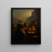 Mercato del pesce presso la chiesa di San Giacomo - Petrus van Schendel — quadro incorniciato alla parete
