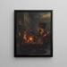 Mercato alla luce della luna - Petrus van Schendel — quadro incorniciato alla parete