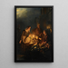 Mercato alla luce della luna a L'Aia - Petrus van Schendel — quadro incorniciato alla parete