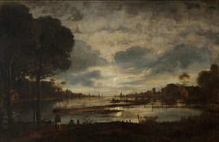Petrus van Schendel - Moonlit landscape.webp