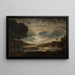 Paesaggio al chiaro di luna - Petrus van Schendel — quadro incorniciato alla parete