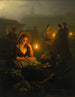 Mercato notturno di Amsterdam con il Palazzo del Dam e la Nieuwe Kerk sullo sfondo - Petrus van Schendel — vista dell’opera