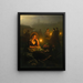 Mercato notturno di Amsterdam con il Palazzo del Dam e la Nieuwe Kerk sullo sfondo - Petrus van Schendel — quadro incorniciato alla parete