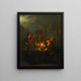 Mercato notturno al Groenmarkt de La Haye - Petrus van Schendel — quadro incorniciato alla parete