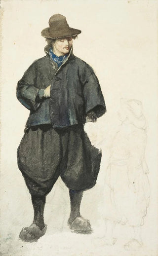 Petrus van der Velden - A man in Marken costume.webp