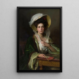 Philip Alexius de Lszl - Portrait of a lady in a large hat.webp