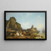 Un port di mare a Levante, mattina - Philip James de Loutherbourg — quadro incorniciato alla parete