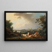 Paesaggio con bestiame in riposo - Philip James de Loutherbourg — quadro incorniciato alla parete