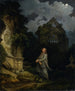 Visitatore di un cimitero alla luce della luna - Philip James de Loutherbourg — vista dell’opera