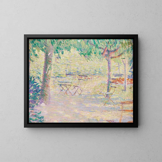 Philip Leslie Hale - Sunlit Outdoor Terrasse Giverny.webp