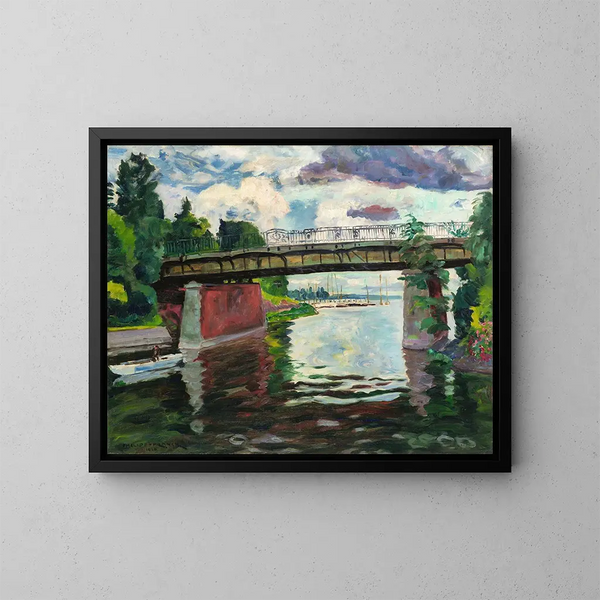 Il ponte di Wannsee - Philipp Franck — quadro incorniciato alla parete